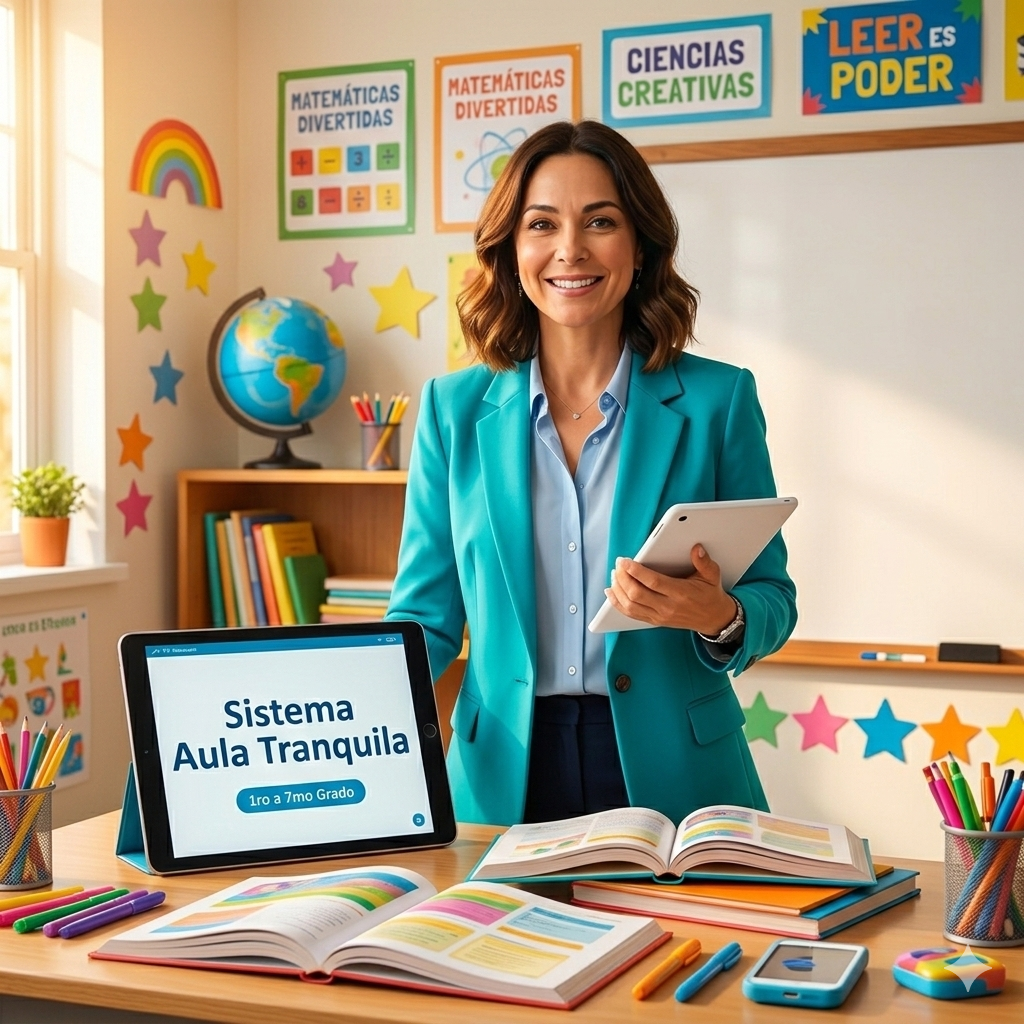Sistema Aula Tranquila®: 1º a 7º Grado Organizado, Mes a Mes, Sin Estrés Docente. + BONOS
